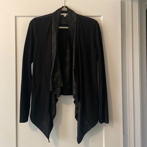CAbi Black Leather-like accent Lightweight jacket